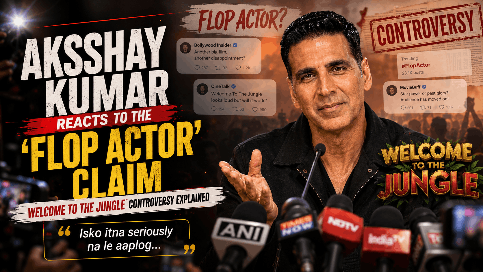 Akshay Kumar Reacts to ‘Flop Actor’ Claim in Welcome To The Jungle: Controversy, Context and Why Fans Are Talking