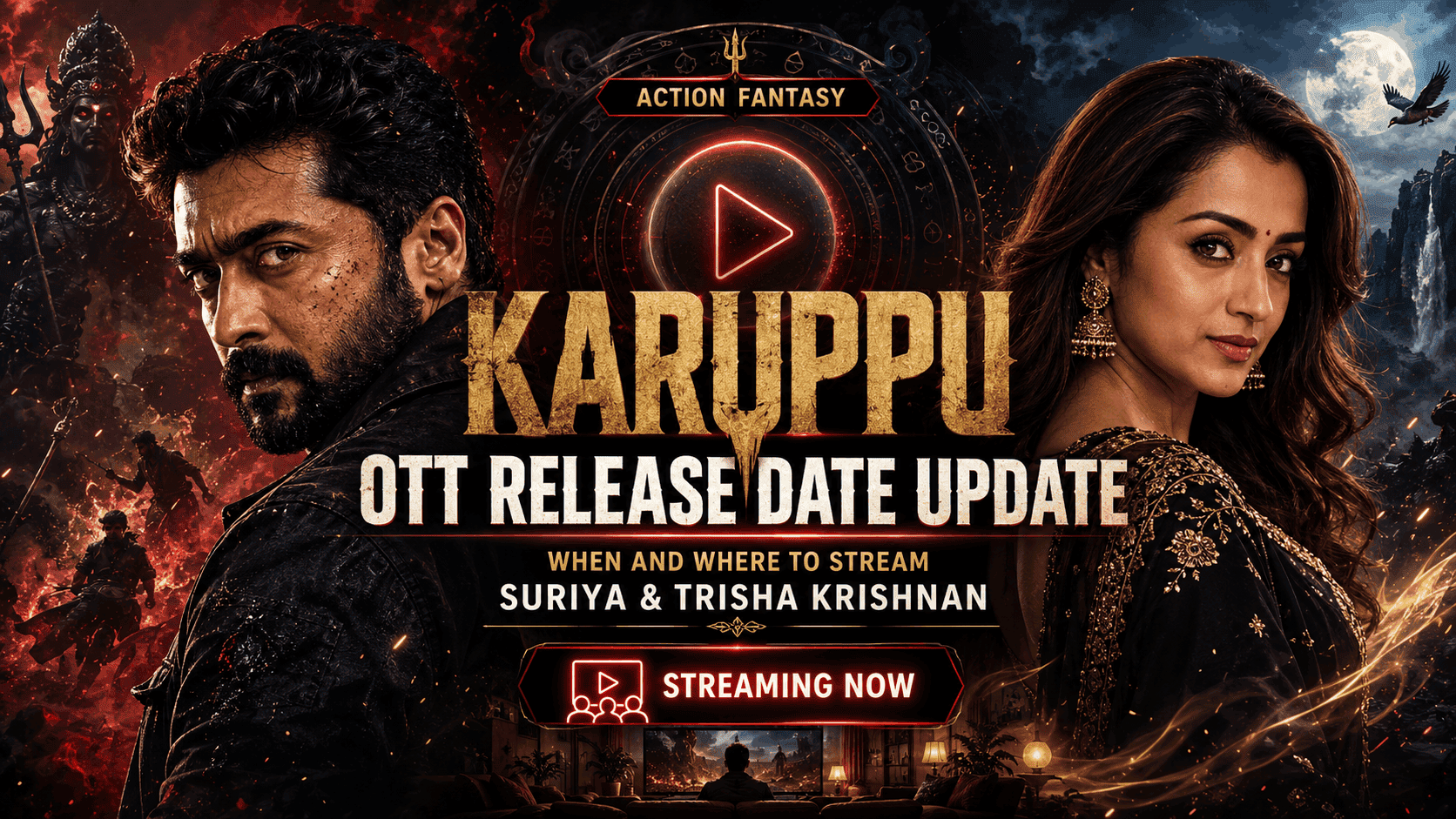 Karuppu OTT Release Date Update: When and Where to Watch Suriya and Trisha Krishnan’s Action Fantasy Film