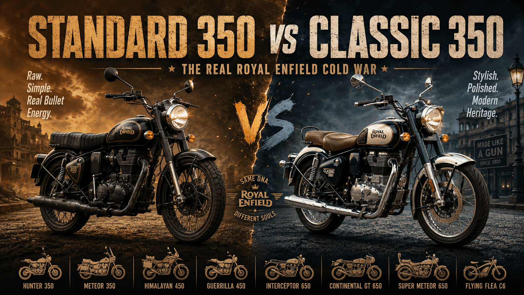 Standard 350 vs Classic 350: The Real Royal Enfield Cold War