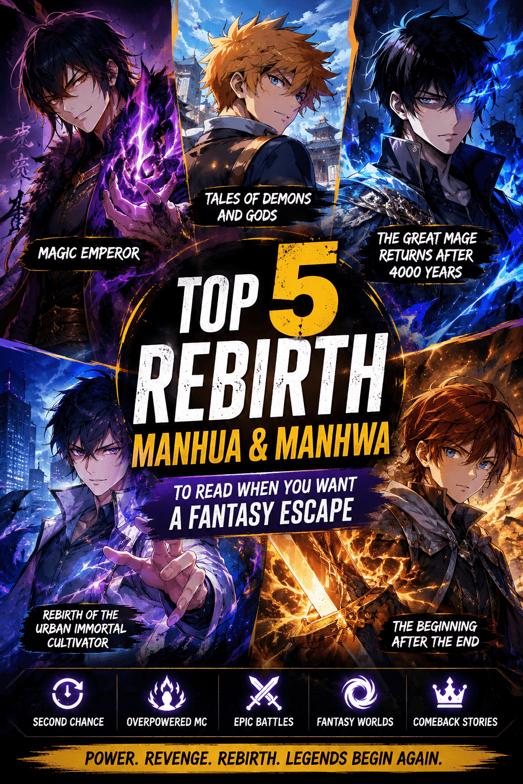 Top 5 Rebirth Manhua and Manhwa to Read When You Want a Fantasy Escape