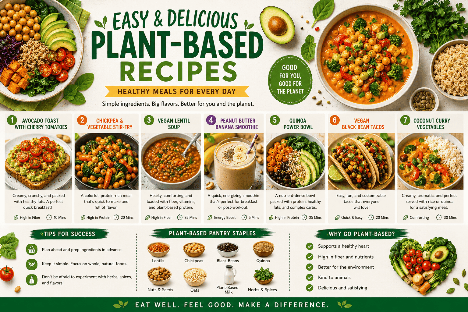 Easy and Delicious Plant-Based Recipes for Healthy Everyday Meals