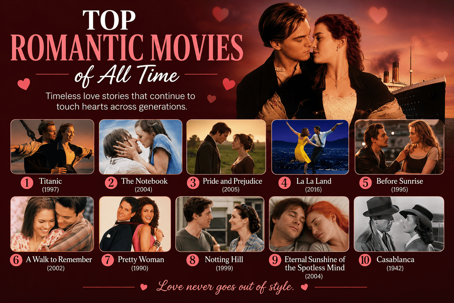 Top Romantic Movies of All Time: 25 Love Stories That Never Get Old