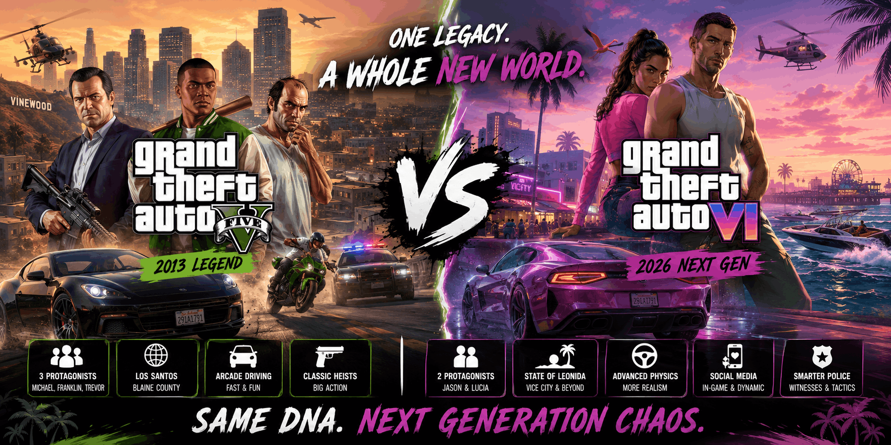 GTA V vs GTA VI: How Much Has Grand Theft Auto Really Changed?