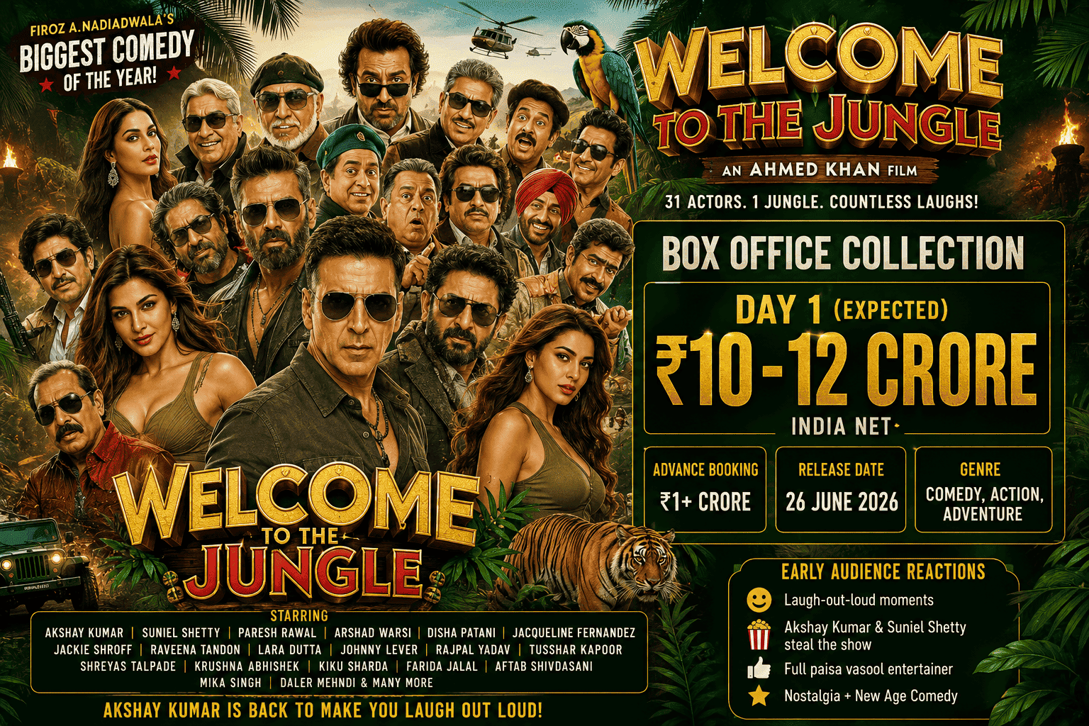 Welcome to the Jungle Box Office Collection Day 1: Akshay Kumar's Comedy Entertainer Opens in Theatres