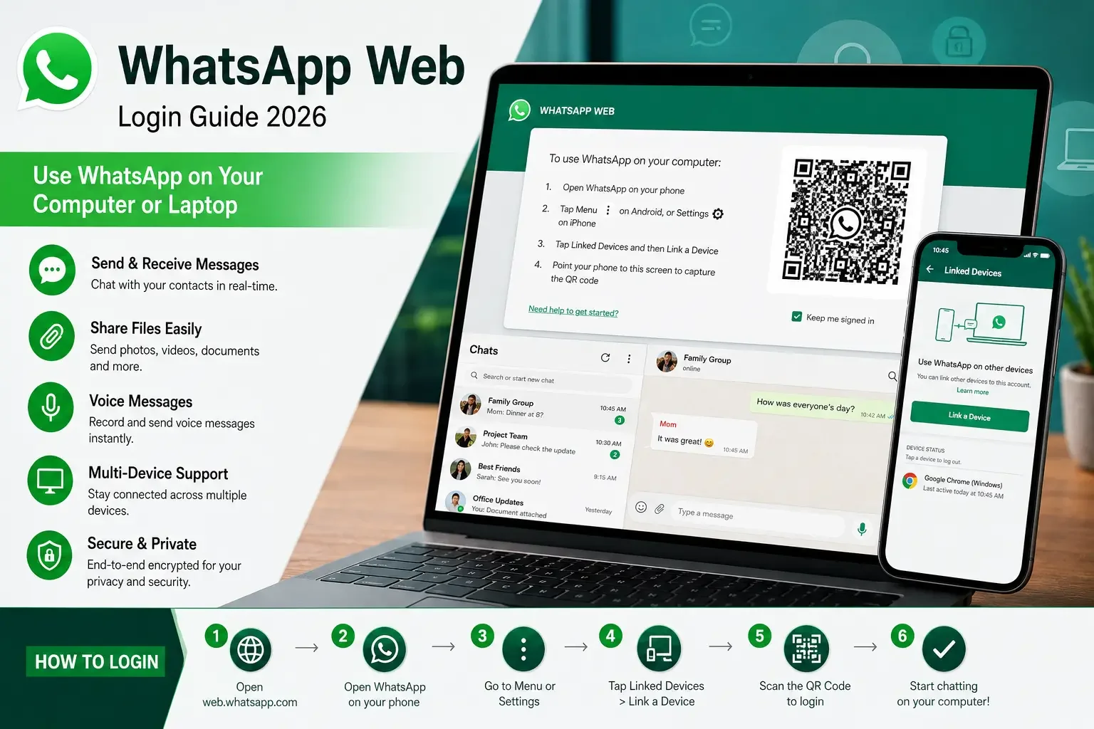 WhatsApp Web Login Guide (2026): How to Use WhatsApp Web on PC, Laptop & Browser