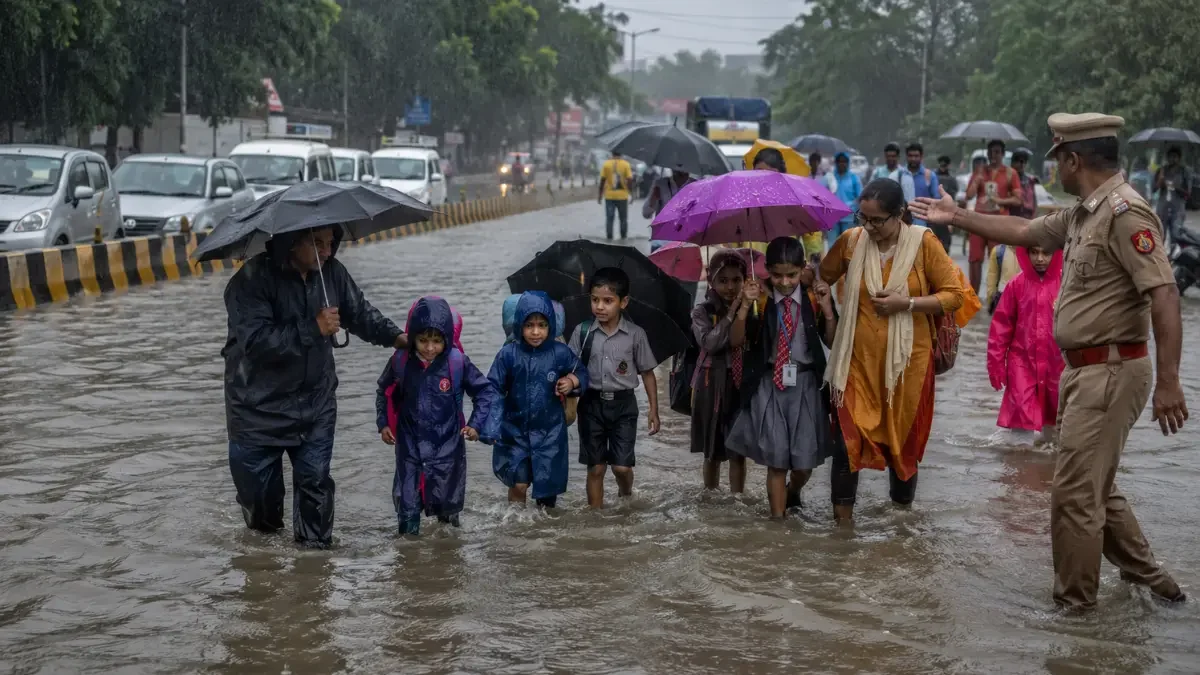 UP Monsoon Deaths and School Closures: Rain Disrupts Daily Life