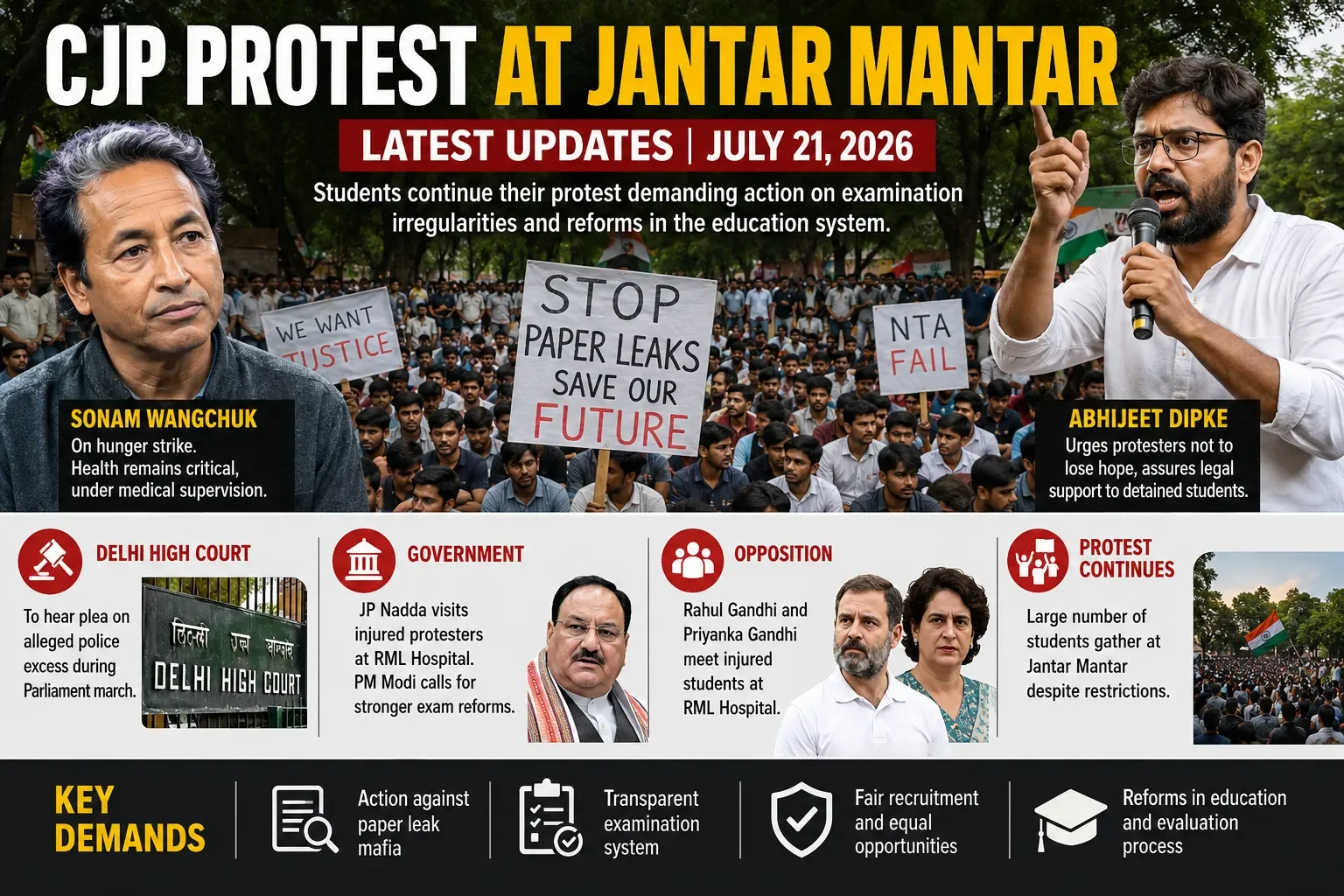 CJP Protest at Jantar Mantar: What Happened, Why It Matters, and the Latest Updates (July 21, 2026)
