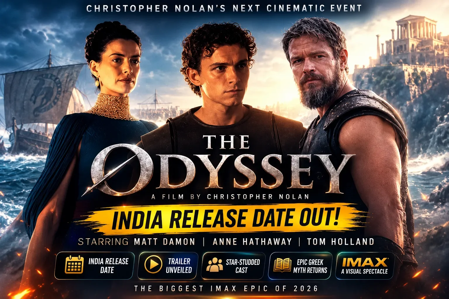 The Odyssey India Release Date: Christopher Nolan's Biggest IMAX Epic Finally Arrives