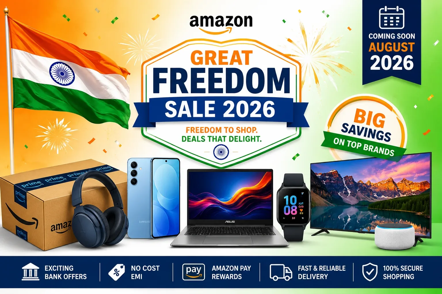 Amazon Great Freedom Sale 2026: Top Deals, Bank Discounts & Early Access
