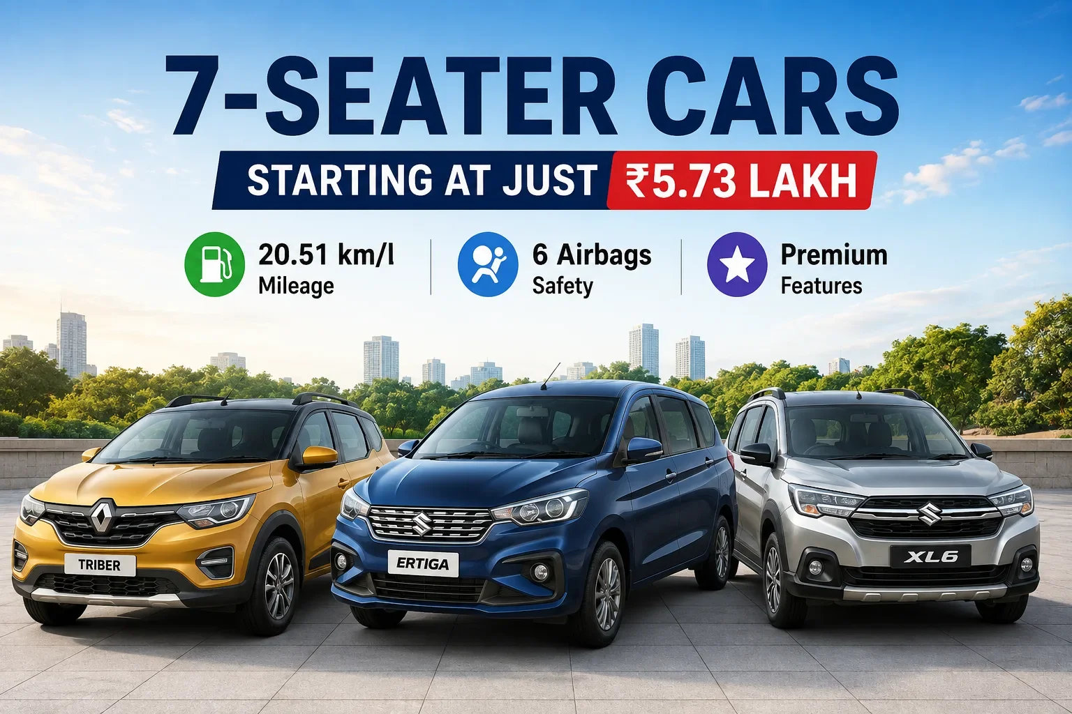 Best 7-Seater Cars in India Starting at Rs 5.73 Lakh: Mileage, Safety and Features
