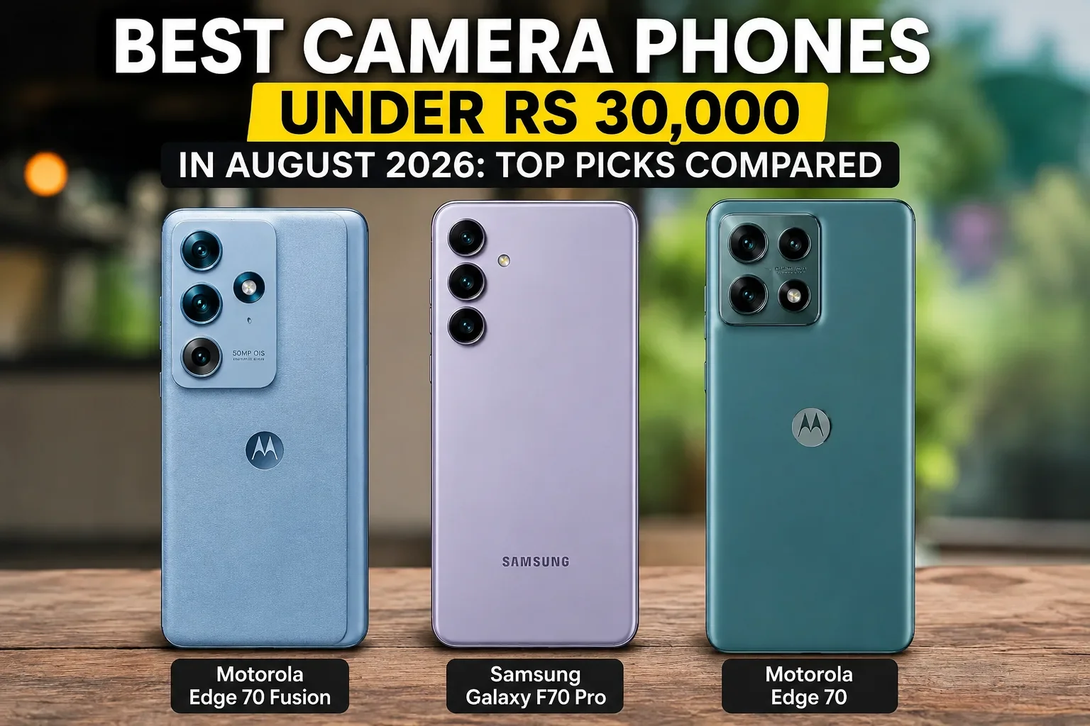 Best Camera Phones Under Rs 30,000 in August 2026: Top Picks Compared
