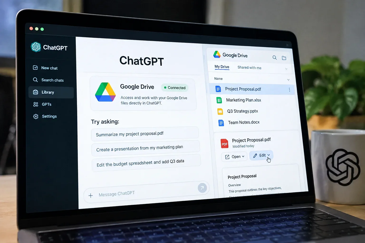 ChatGPT Gets a Major Google Drive Upgrade: Edit Files Without Switching Apps