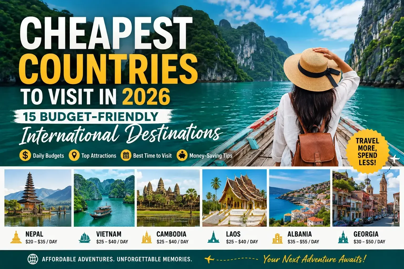 Cheapest Countries to Visit in 2026: 15 Budget-Friendly International Destinations