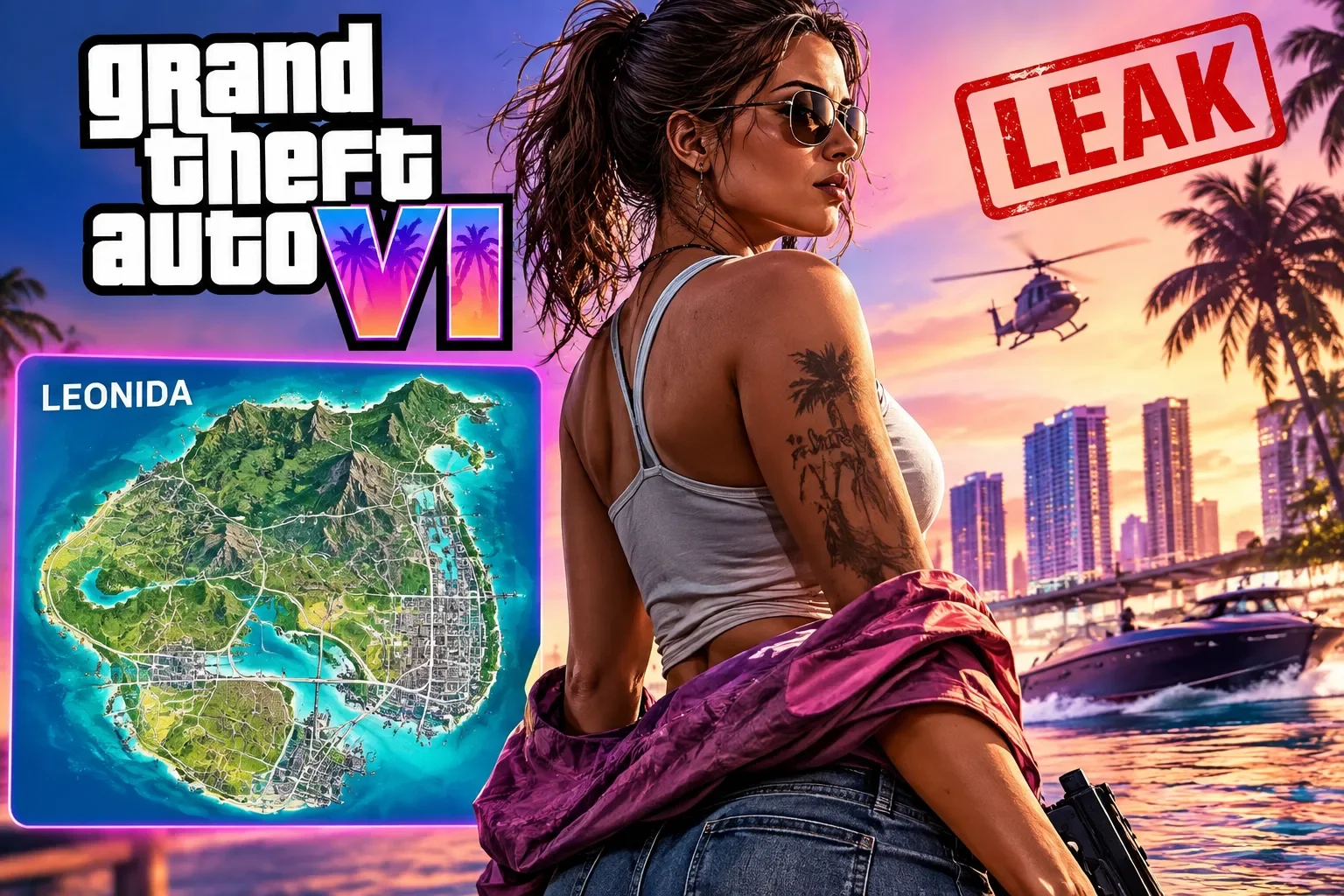 GTA 6 Latest Leak: Leonida Map and Gameplay Details Reportedly Revealed