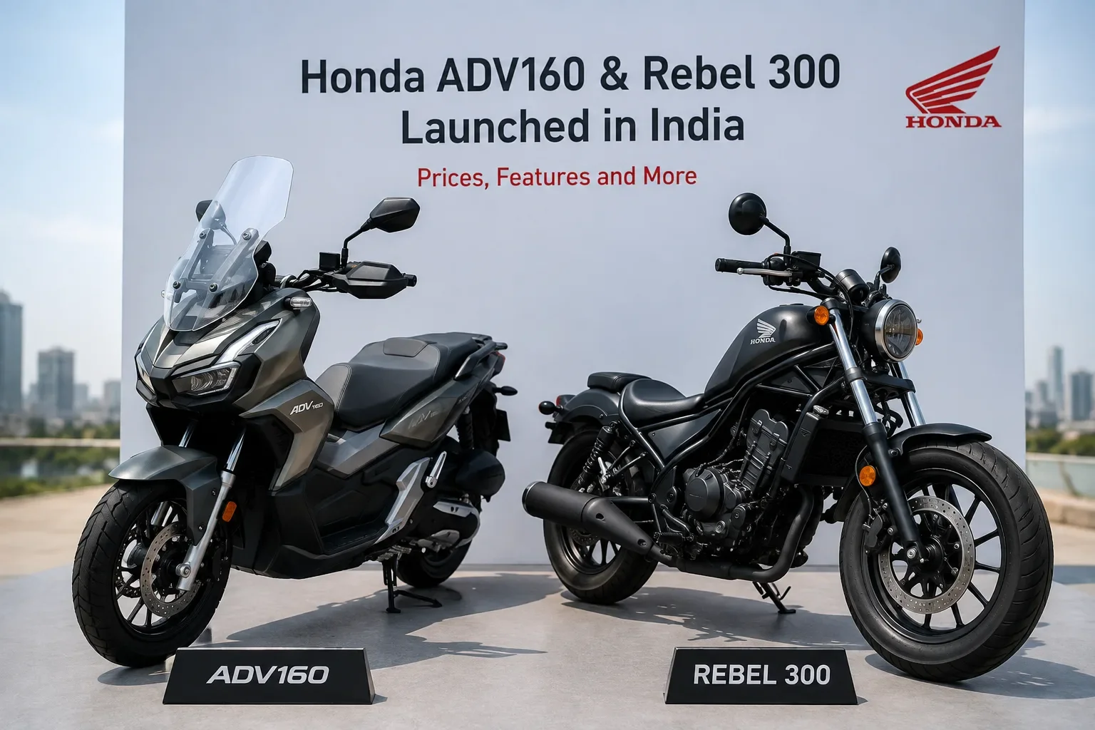 Honda ADV160 and Rebel 300 Launched in India: Prices, Features and More