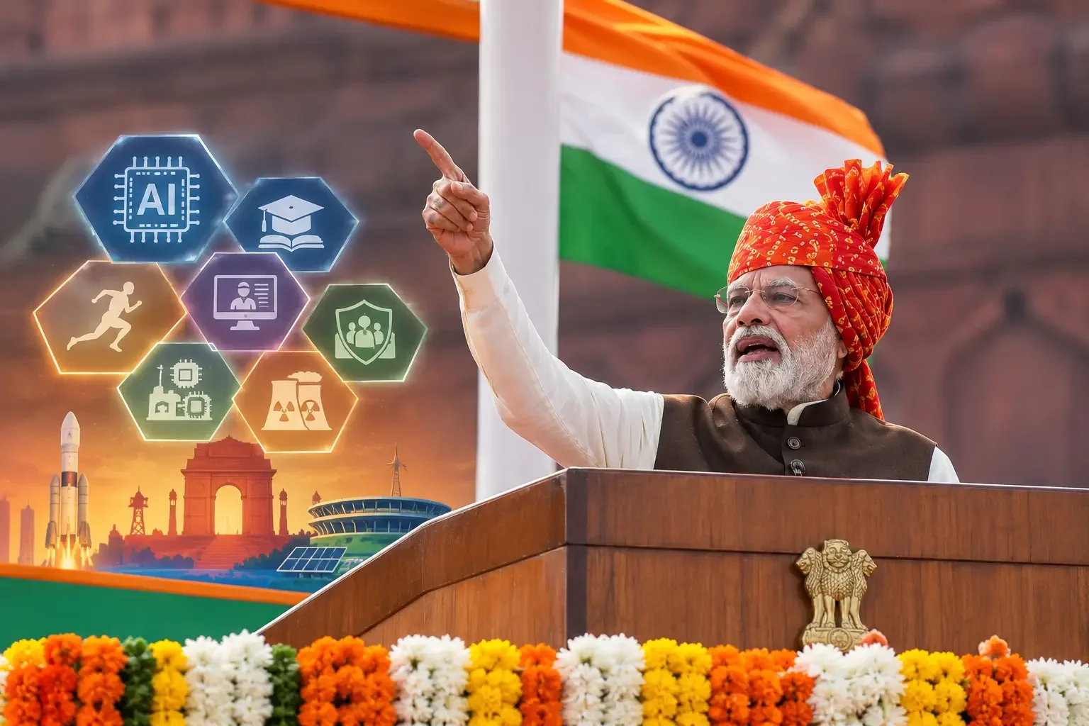 PM Modi Independence Day 2026 Announcements: AI Training, Free Coaching and 6 Big Push for Youth & Viksit Bharat