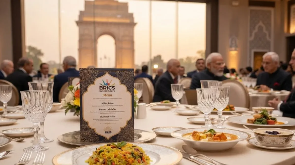 BRICS Summit 2026 Gala Dinner: PM Modi Serves Millet Pulao & Paneer Lababdar