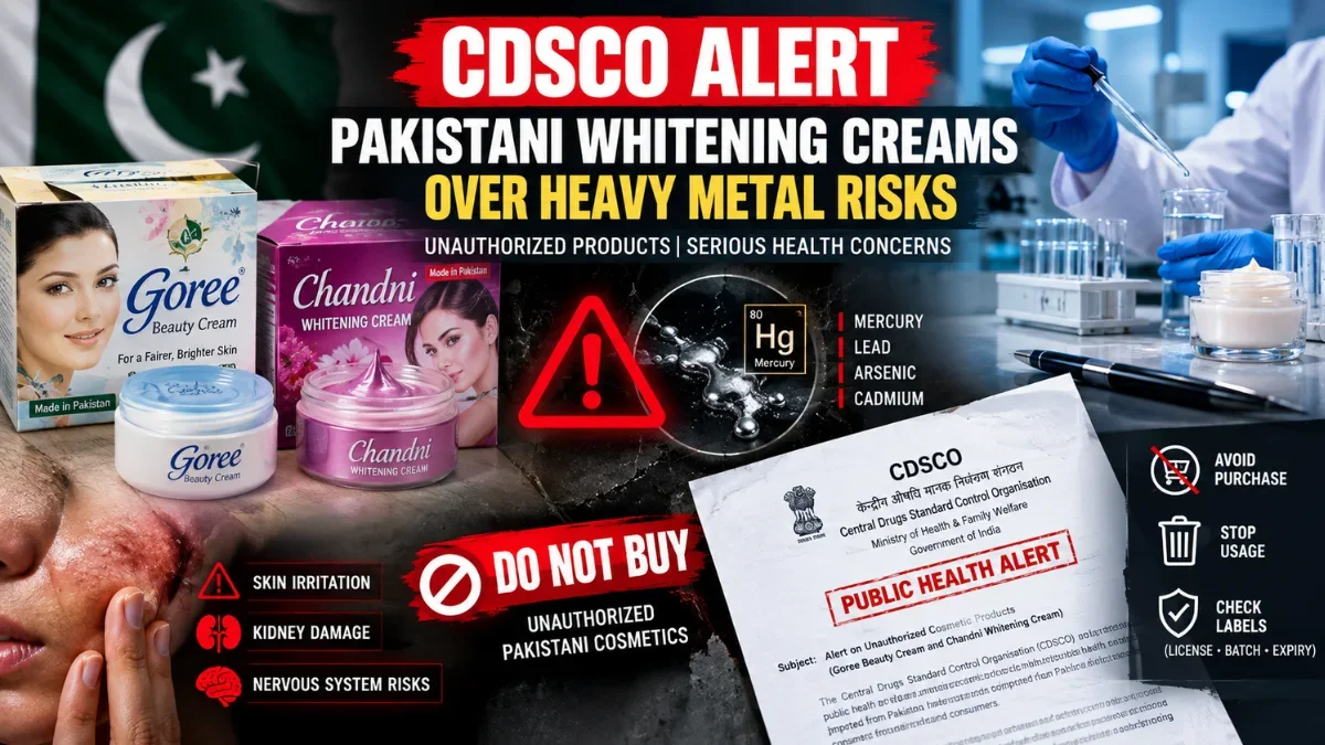 CDSCO Issues Alert on Unauthorized Pakistani Whitening Creams in India