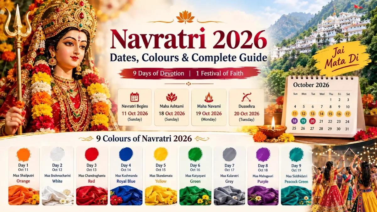 Navratri 2026 Dates, Colours, Ashtami, Navami & Dussehra: Full October Calenda