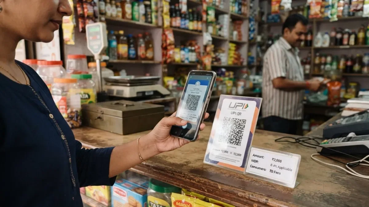 UPI Charges From October 15: 0.4% Above ₹2,000 — Consumers Still Pay Nothing