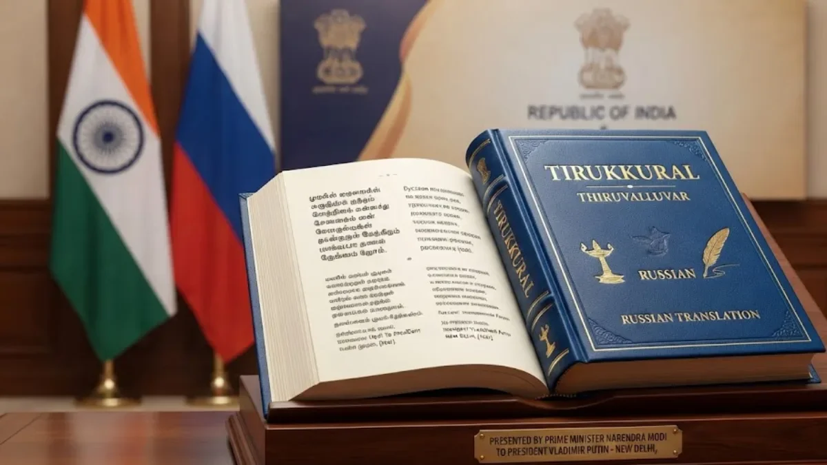 PM Modi Gifts Russian Translation of Thirukkural to Vladimir Putin