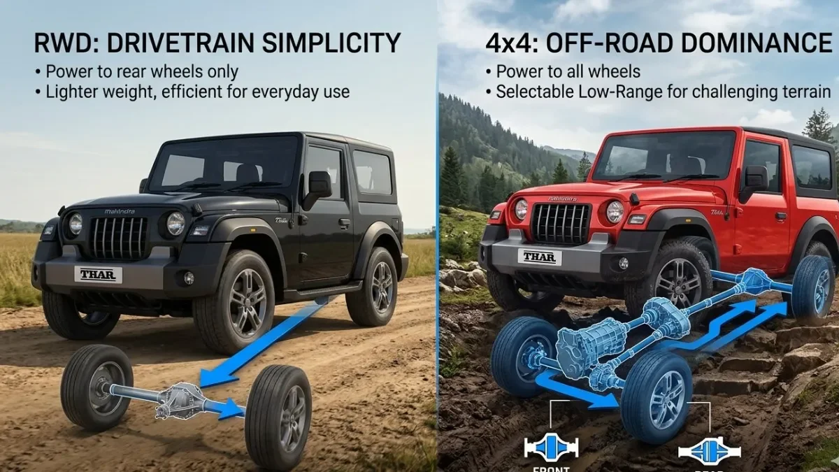 Thar 4x4 vs 4x2: Which One Should You Buy?