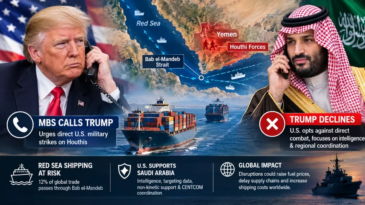 Trump Rejects Saudi Call for U.S. Strikes on Houthis Amid Red Sea Crisis